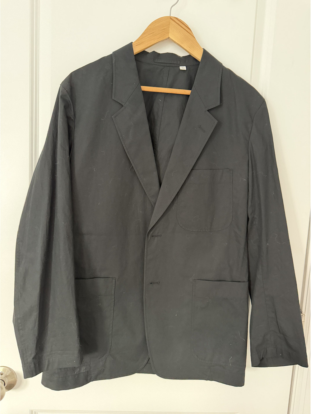 Uniqlo Classic Black Men Blazer Jacket - Lightweight, Versatile Outerwear